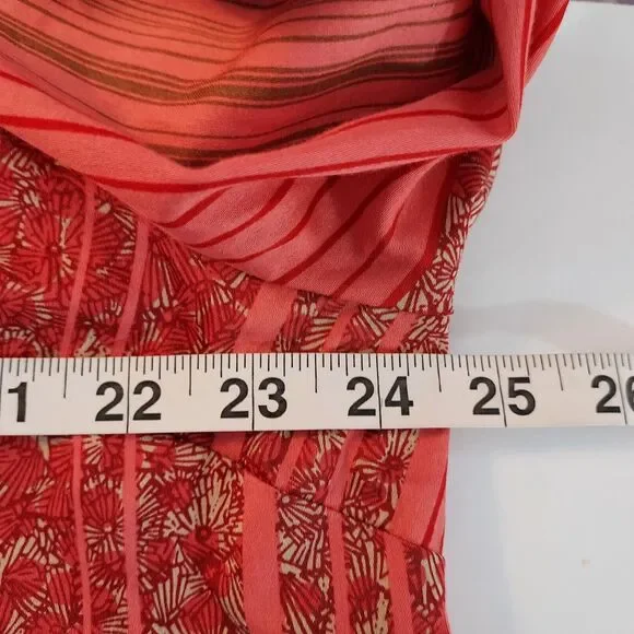 CJ Banks Shirt Top Womens Plus 1X Button Up Stretch Striped Floral 3/4 Sleeves - Picture 10 of 12